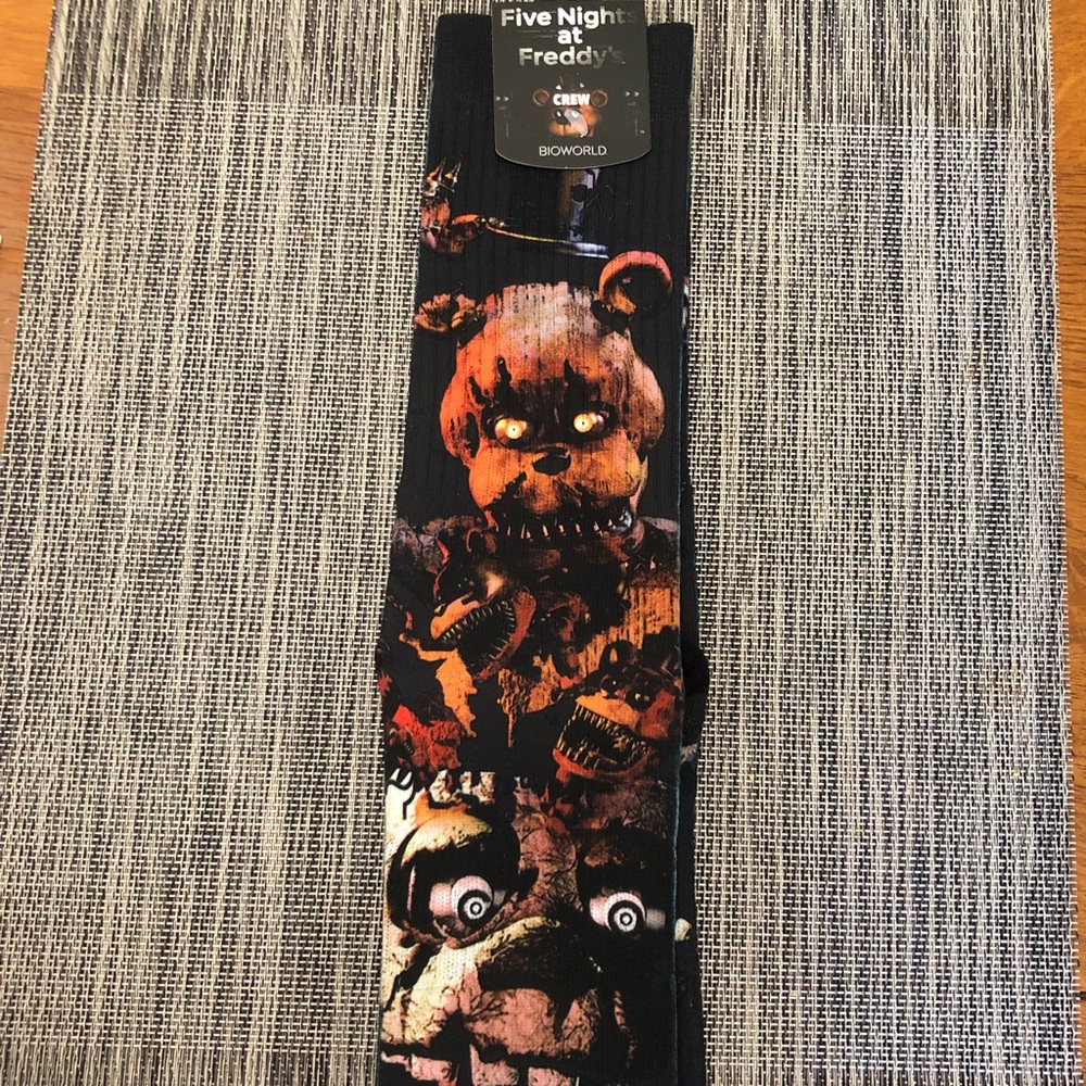 Five Nights At Freddy’s Crew Socks size 10-13